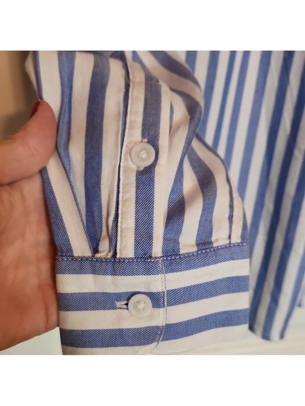Beachlunchlounge Blue and White Striped Shirt - Picture 5 of 8
